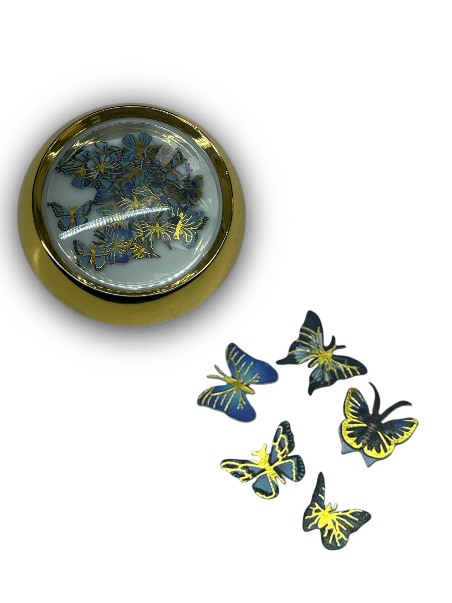 Blue & Gold Butterflies Decoration