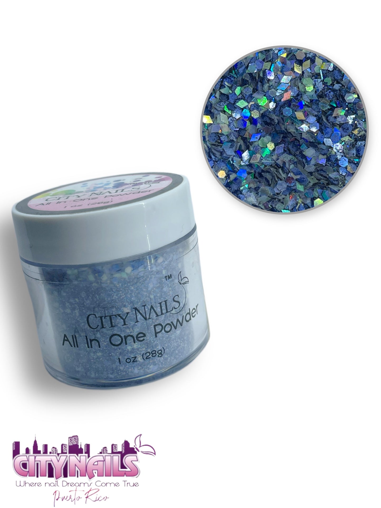 City Nails All In One Collection: Blue Sparkle