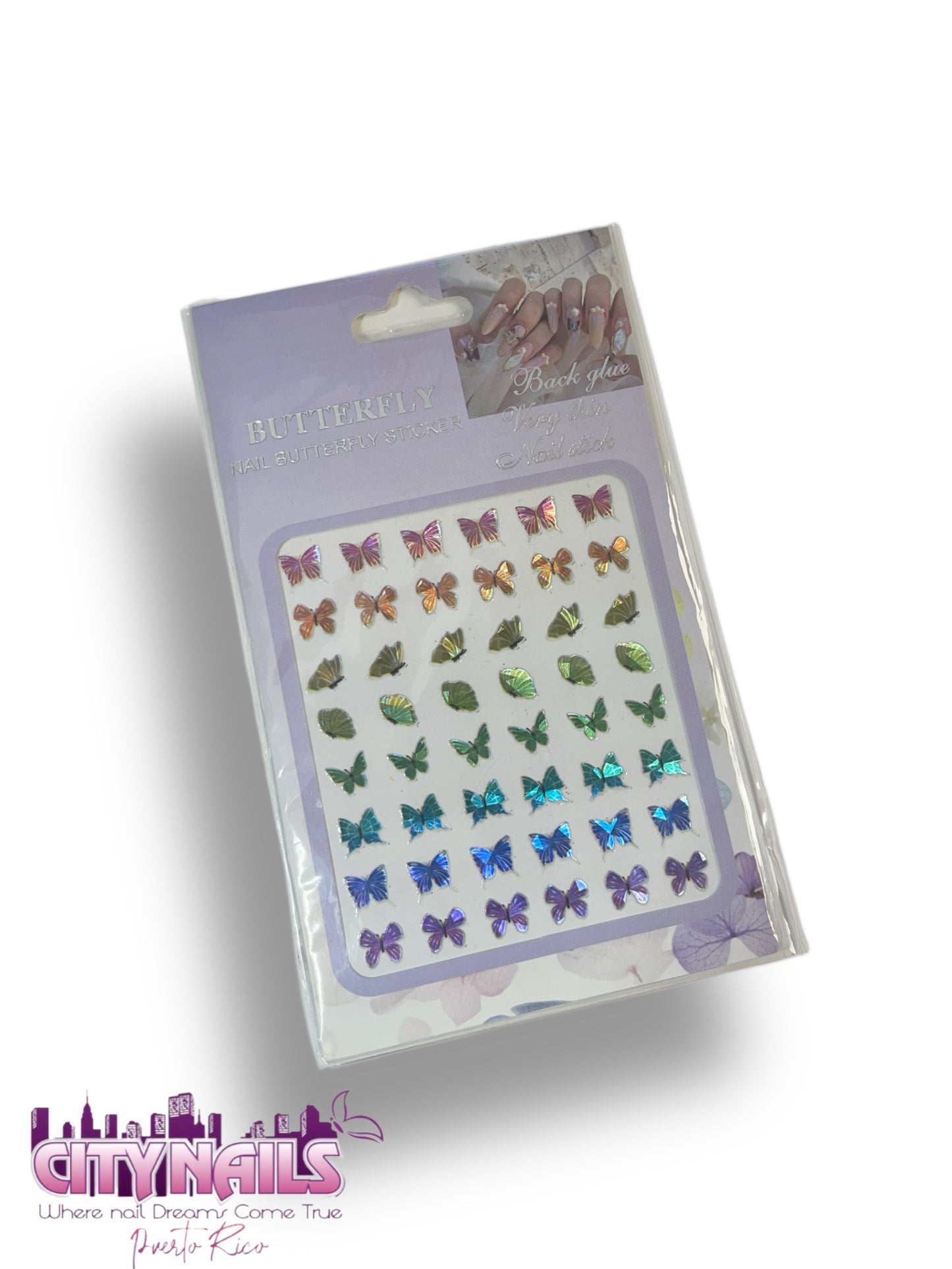 Colorful Holographic Butterflies Stickers