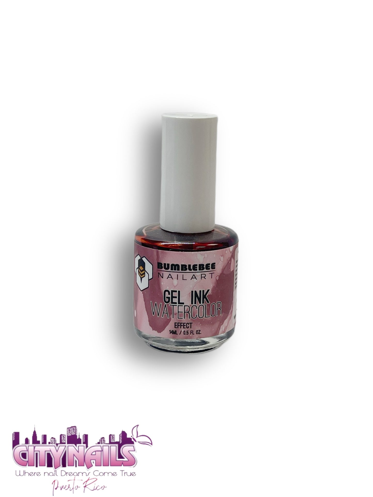 Bumblebee Gel Ink Watercolor Effect Burgundy