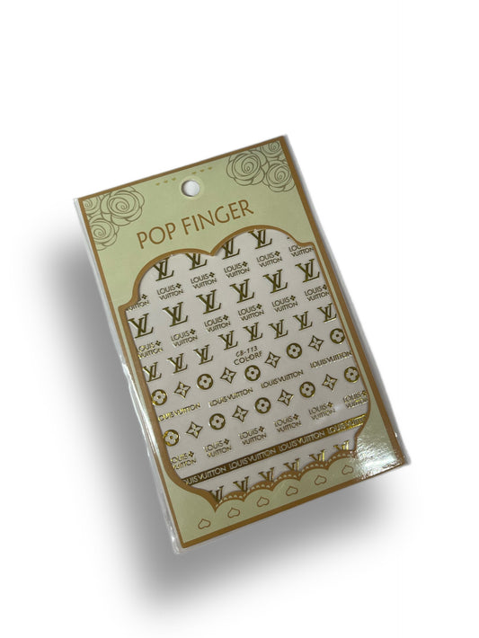 Gold Louis Vuitton Stickers