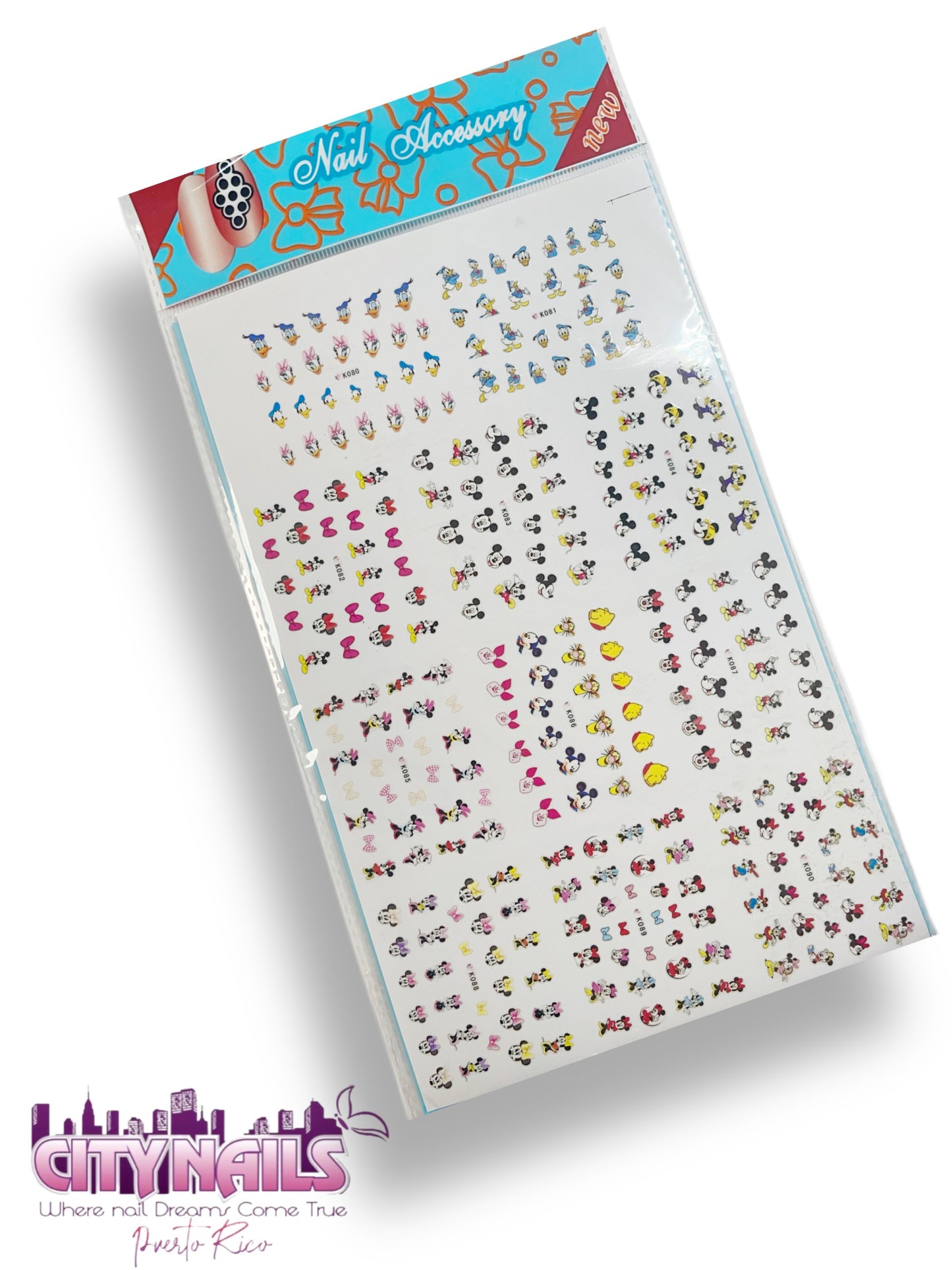 Nail Sticker Sheets: Famous Characters