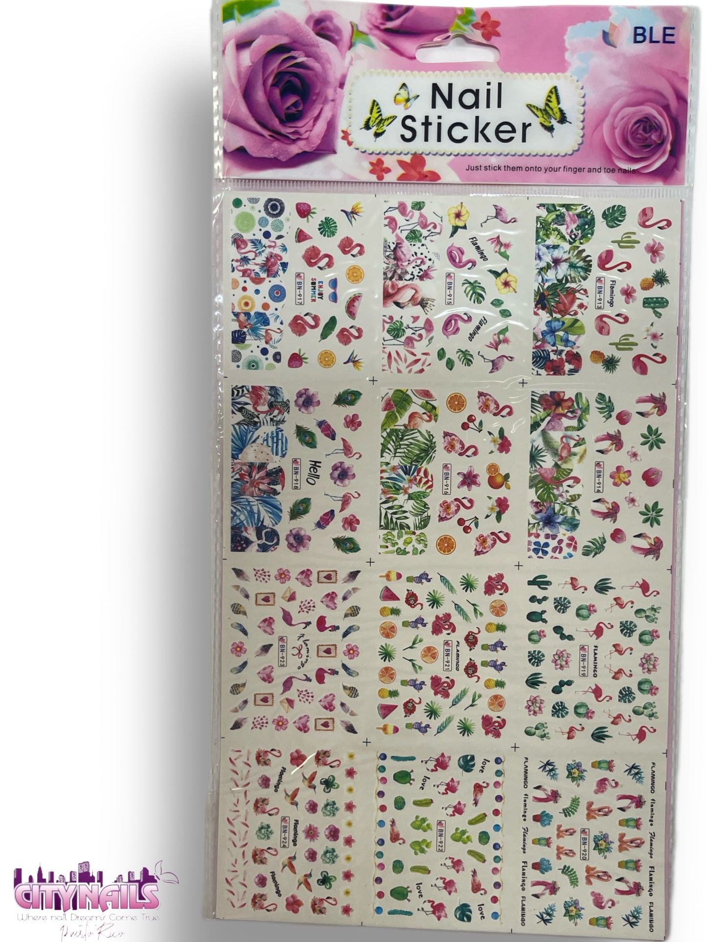 Nail Sticker Sheets: Tropical Paradise